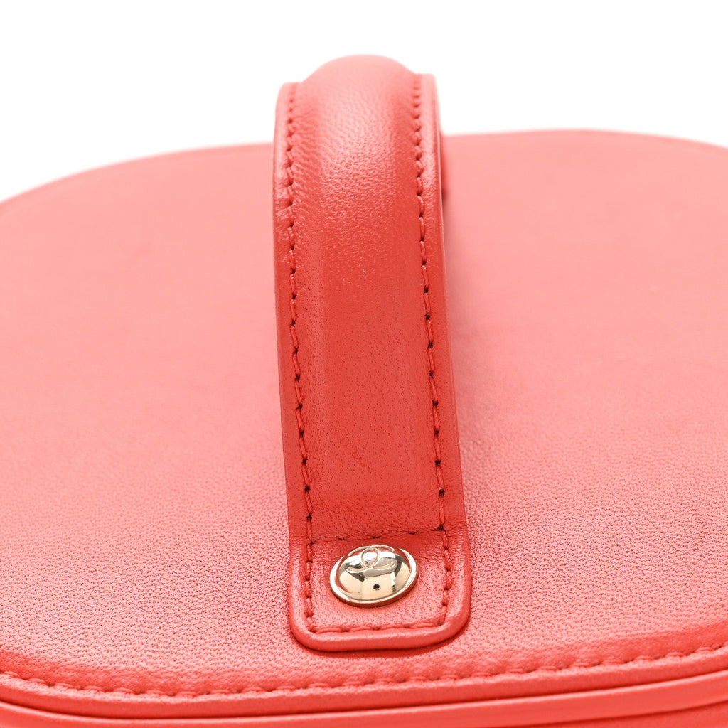 Lambskin Timeless Vanity Cosmetic Case Red