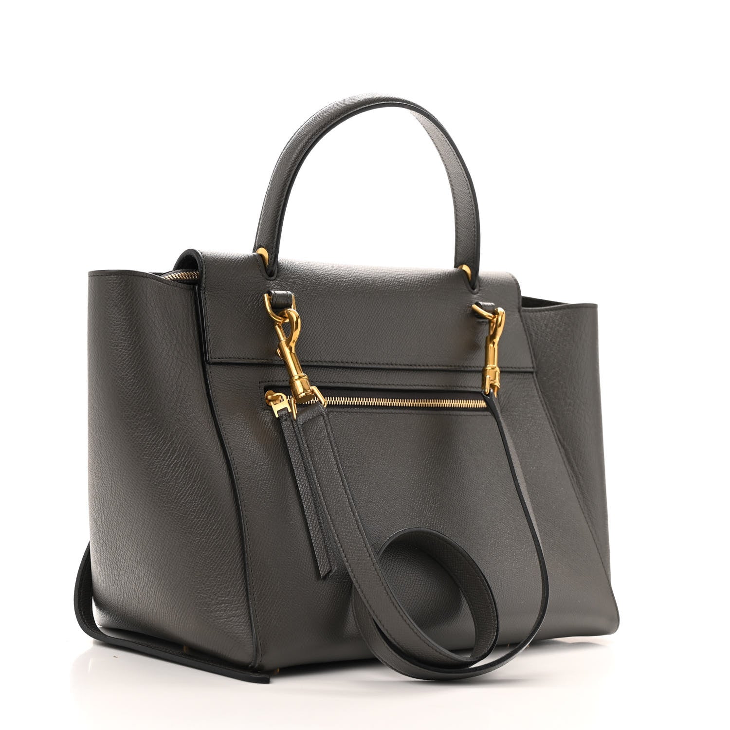 Grained Calfskin Mini Belt Bag Grey
