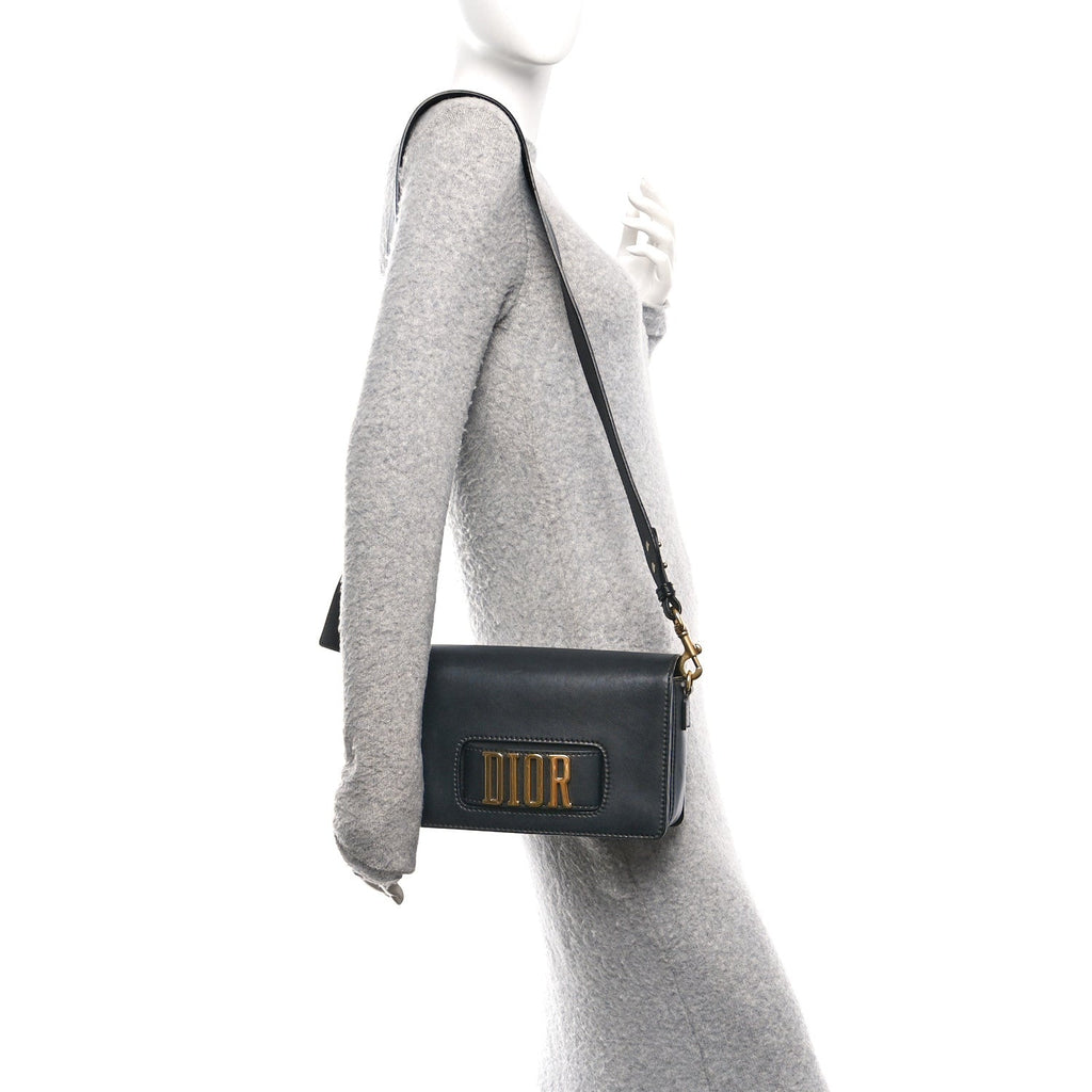 Smooth Calfskin Dio(r)evolution Flap Bag Black