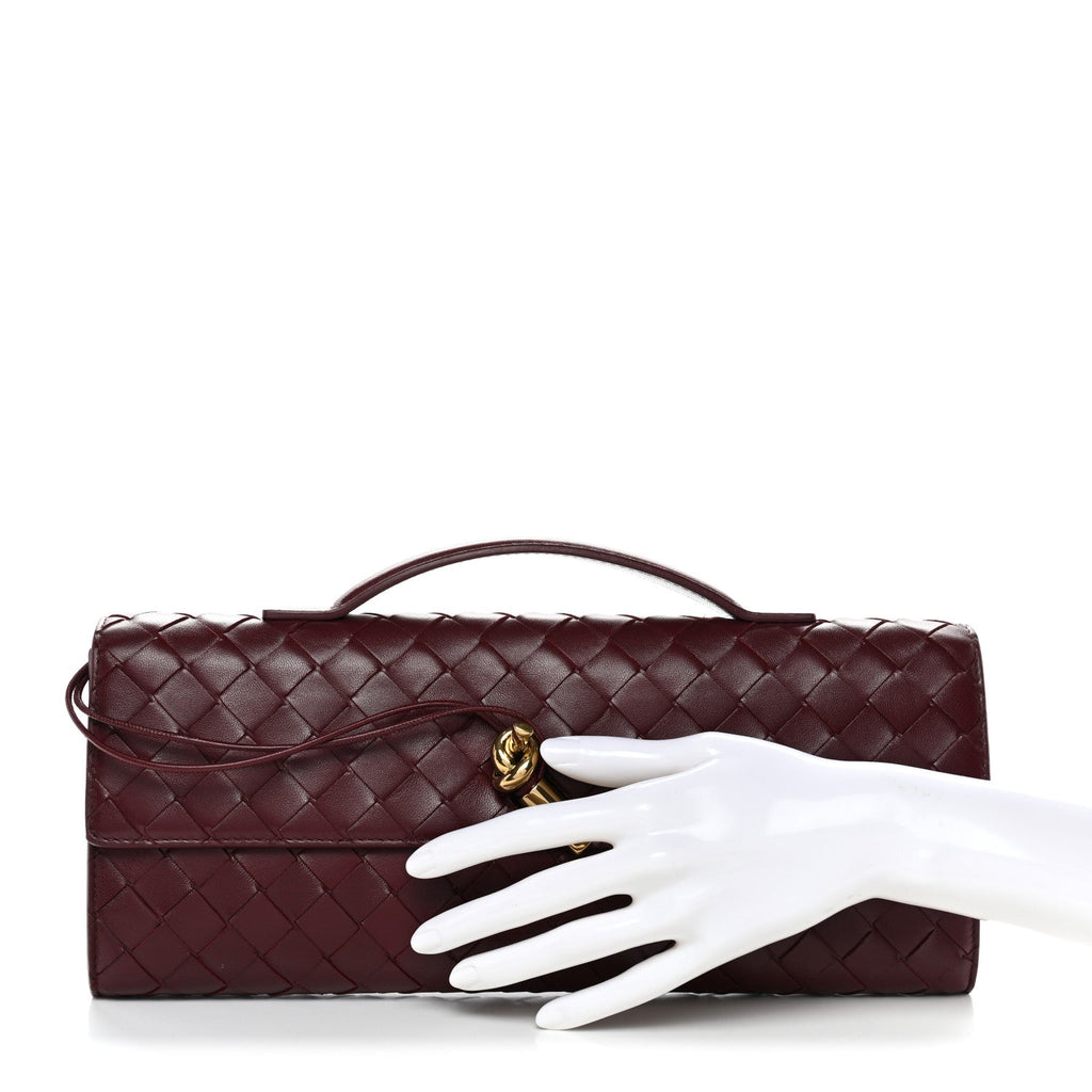 Nappa Intrecciato Long Andiamo Top Handle Clutch Barolo