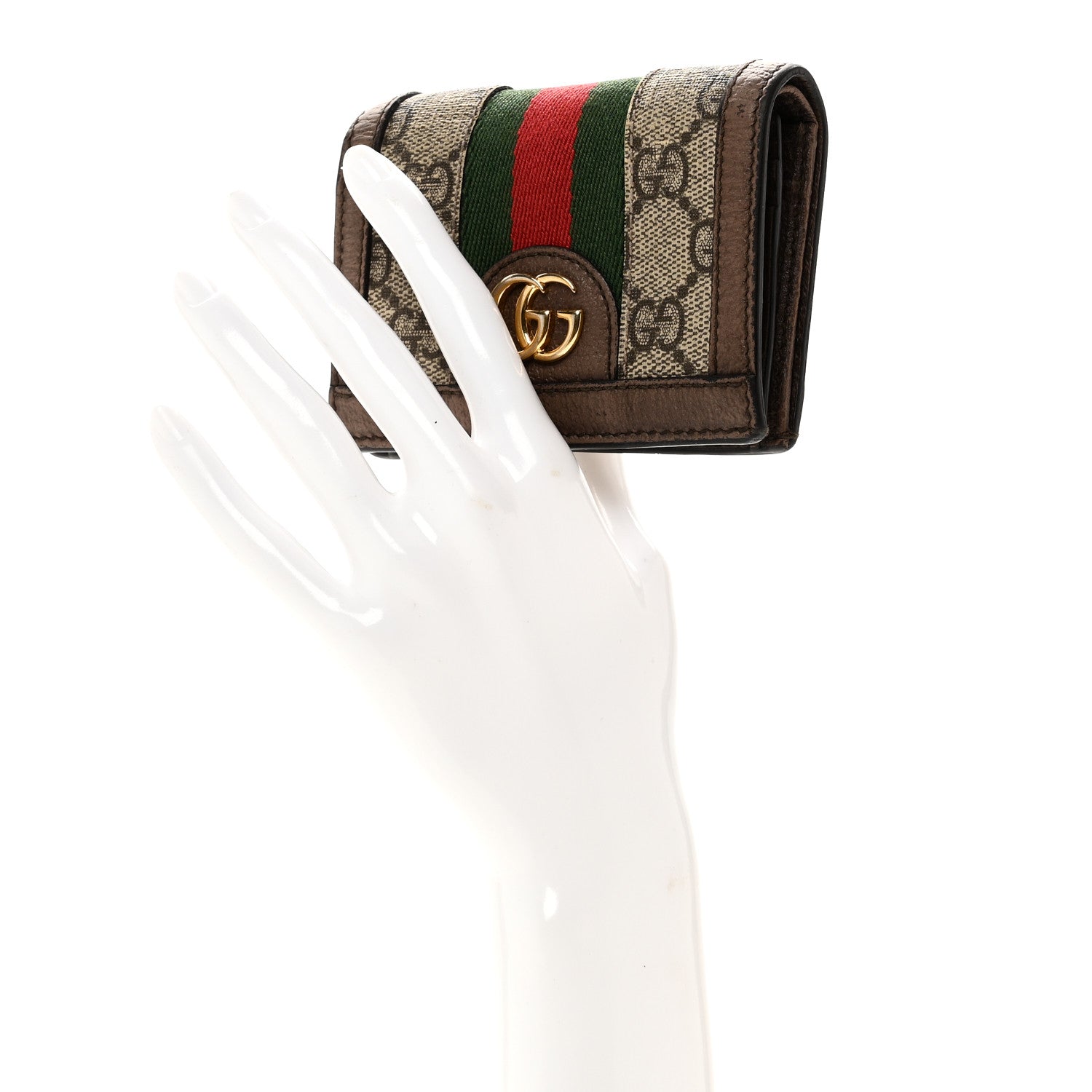 GG Supreme Monogram Web Ophidia  Case Beige New Acero
