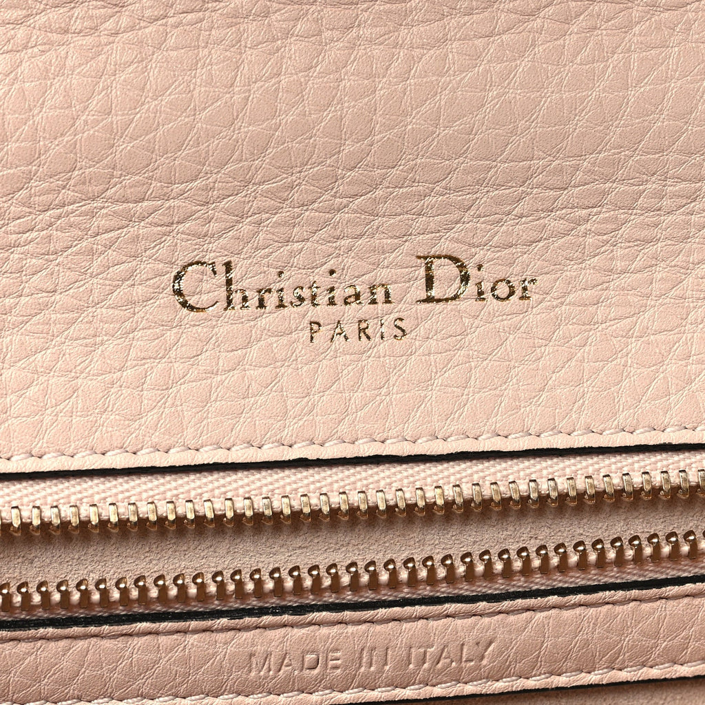 Grained Calfskin Small Diorama Flap Bag Pink