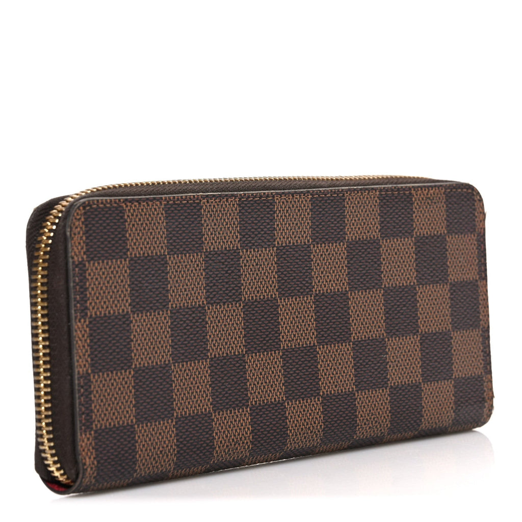 Damier Ebene Clemence Wallet Cherry