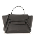 Grained Calfskin Mini Belt Bag Grey