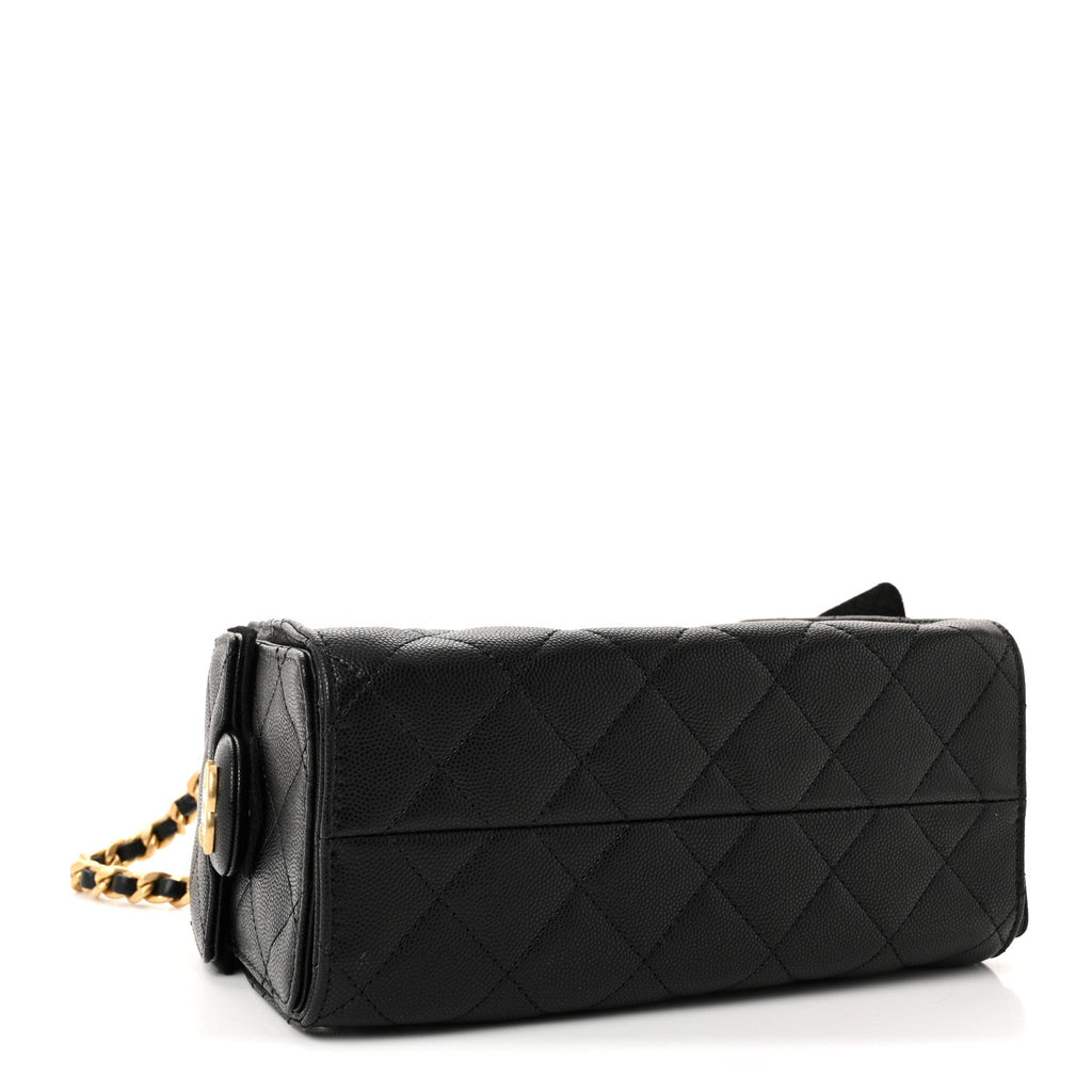 Caviar Quilted Mini Chanel 25 Handbag Black