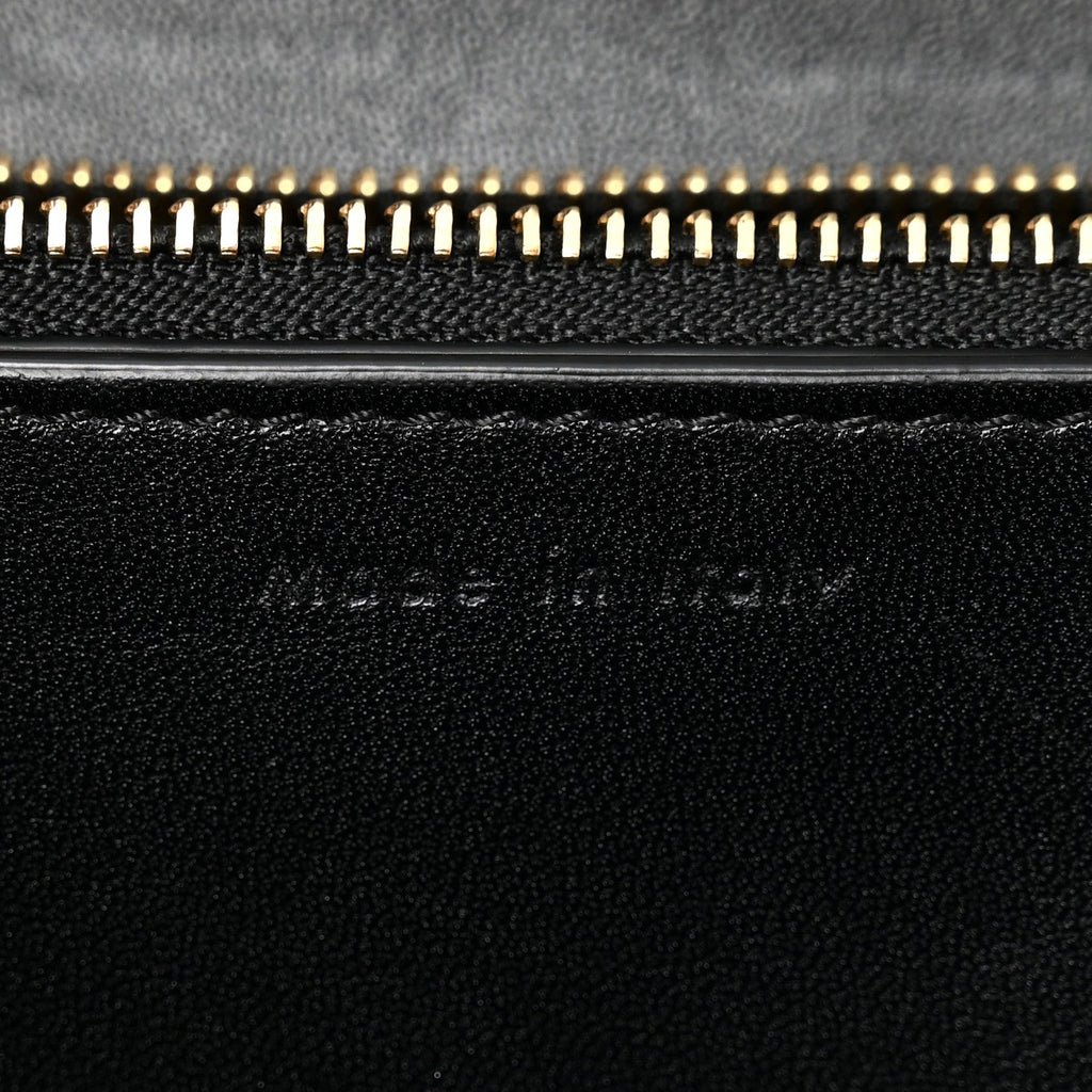 Box Calfskin Medium Classic Box Flap Bag Black