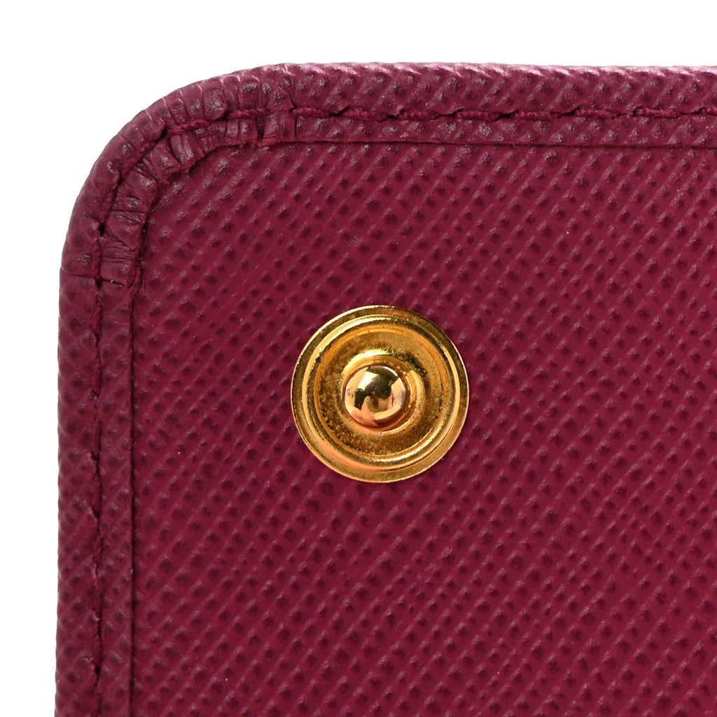 Saffiano Metal Continental Flap Travel Wallet Ametista