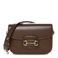 Azalea Calfskin Horsebit 1955 Shoulder Bag Brown Sugar
