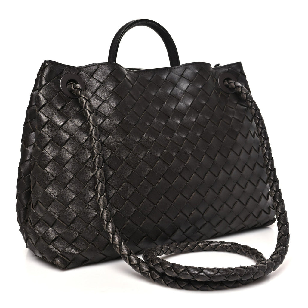 Nappa Intrecciato Medium Andiamo Shoulder Bag Fondant