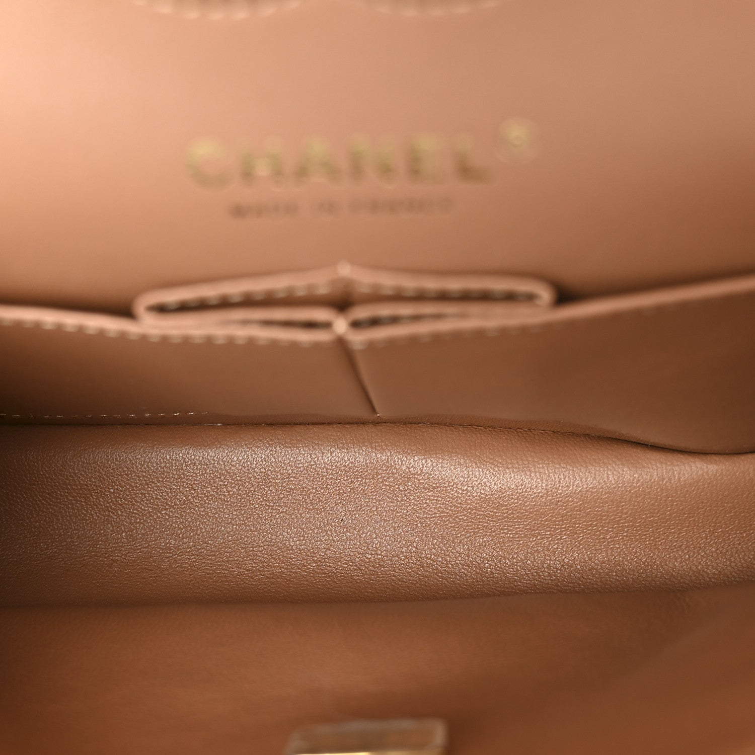 Lambskin Quilted Small Double Flap Brown