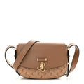 Calfskin Small Varenne Logo Embossed Shoulder Bag Brown