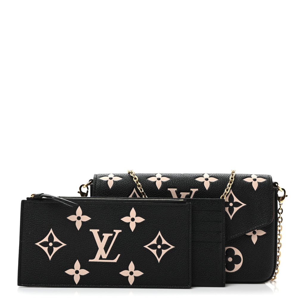 Empreinte Monogram Giant Felicie Pochette Black Beige