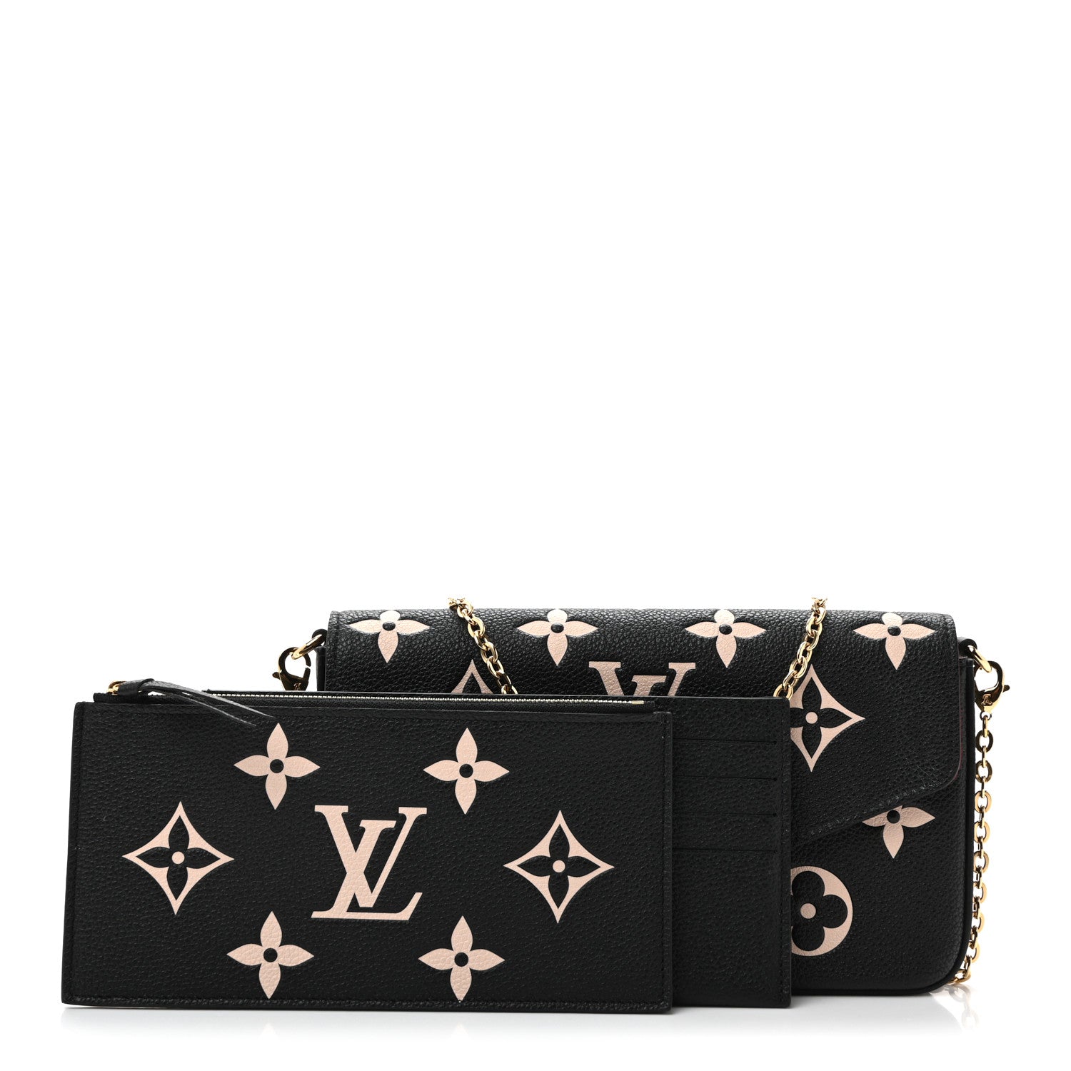 Empreinte Monogram Giant Felicie Pochette Black Beige