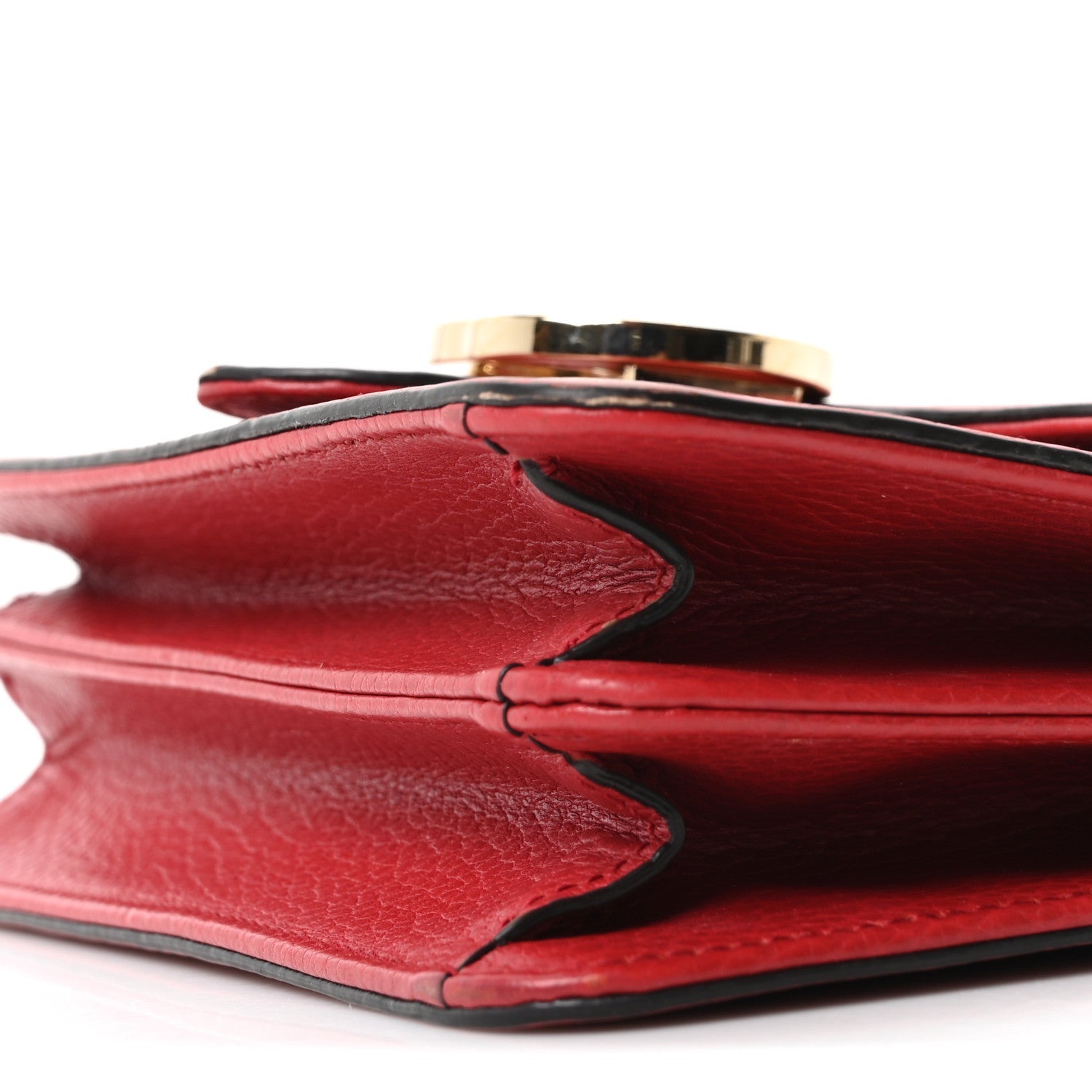 Dollar Calfskin Small Interlocking G Shoulder Bag Red