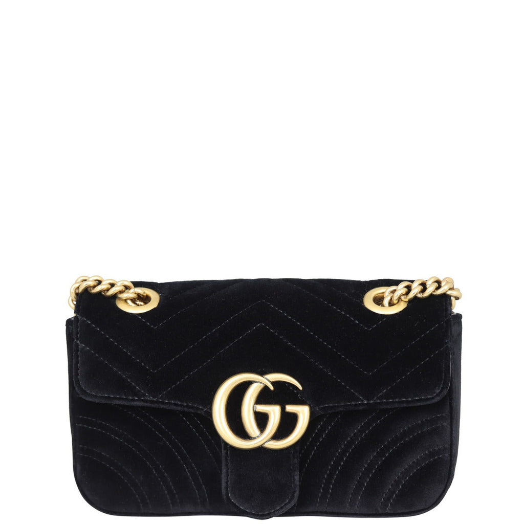 Gucci GG Marmont Velvet Mini Shoulder Bag