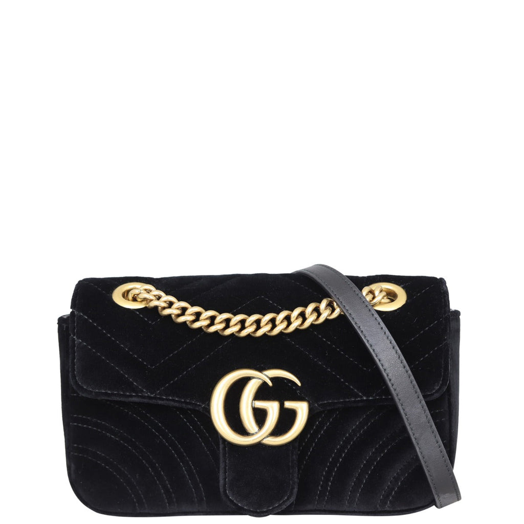 Gucci GG Marmont Velvet Mini Shoulder Bag