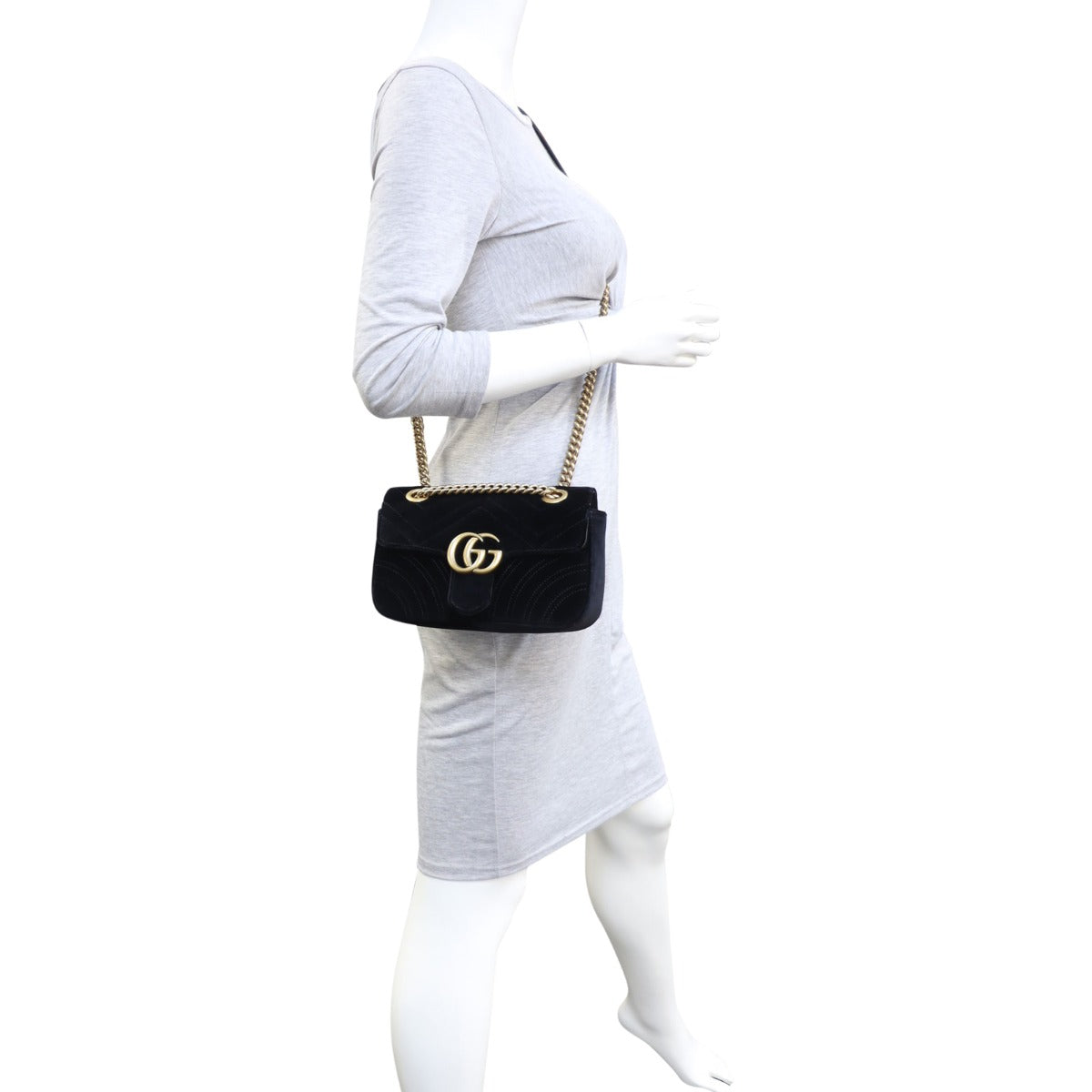 Gucci GG Marmont Velvet Mini Shoulder Bag
