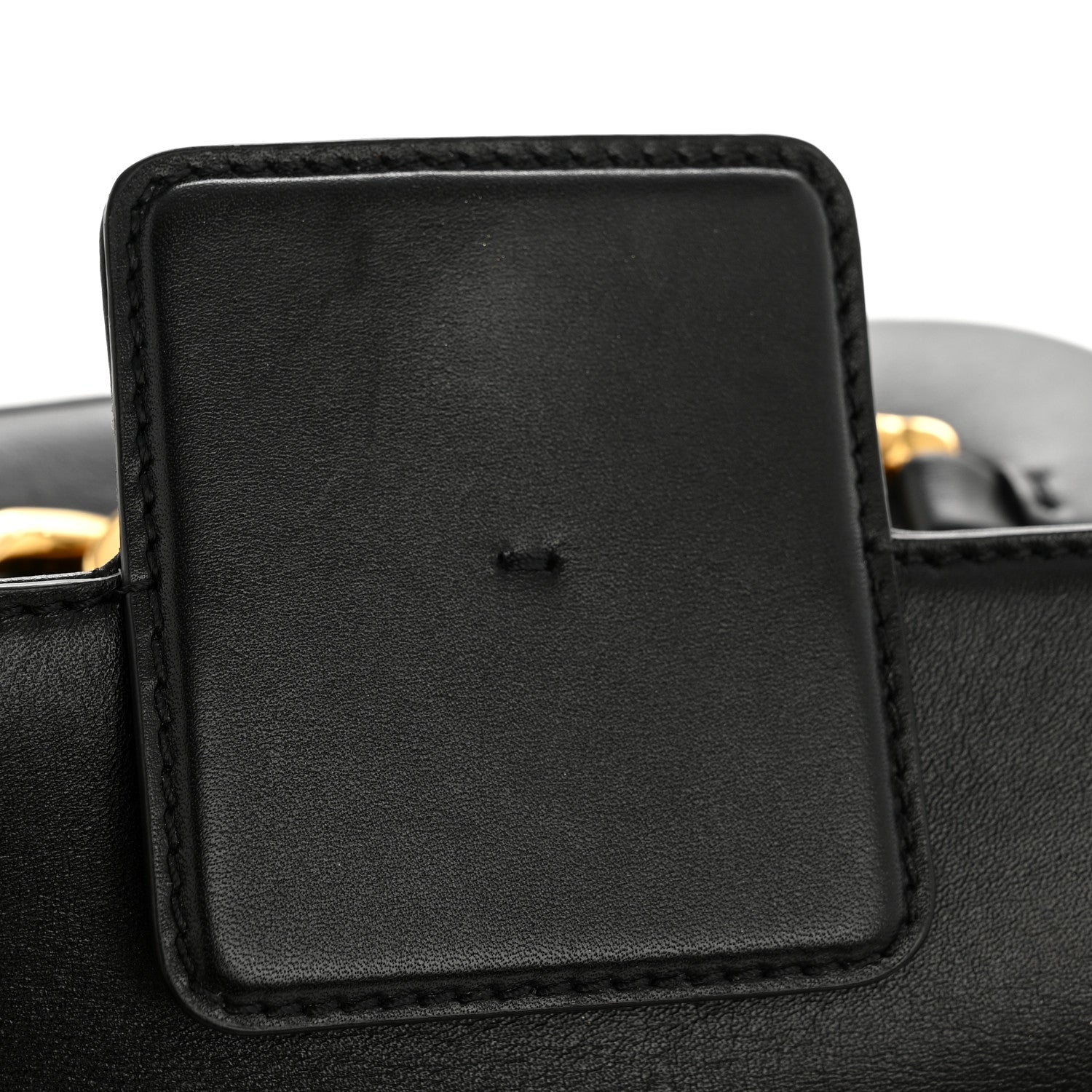 Calfskin Small Vlogo Chain Shoulder Bag Black