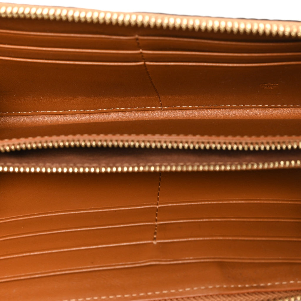 Visetos Large Zip Around Wallet Cognac