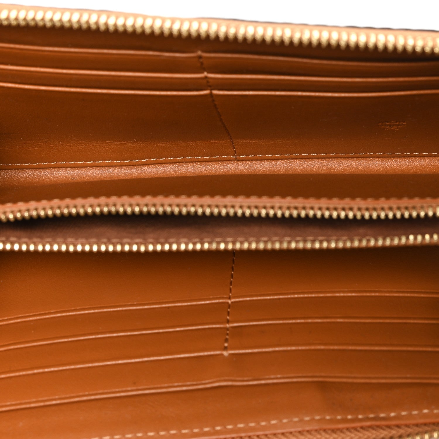 Visetos Large Zip Around Wallet Cognac
