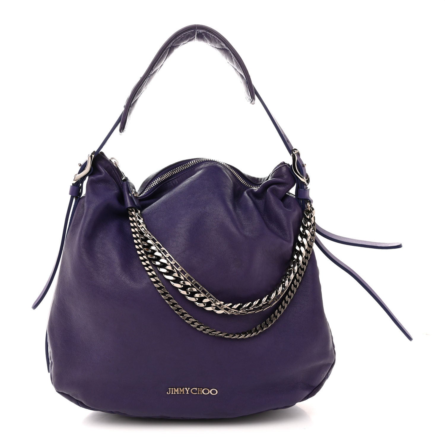Soft Vachetta Medium Biker Saddle Chain Satchel Viola