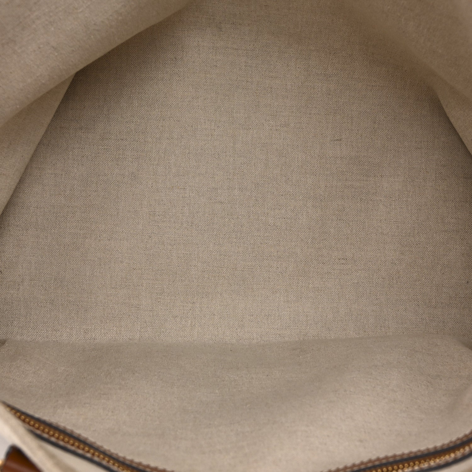 Canvas Calfskin Paris Horizontal Cabas Tan