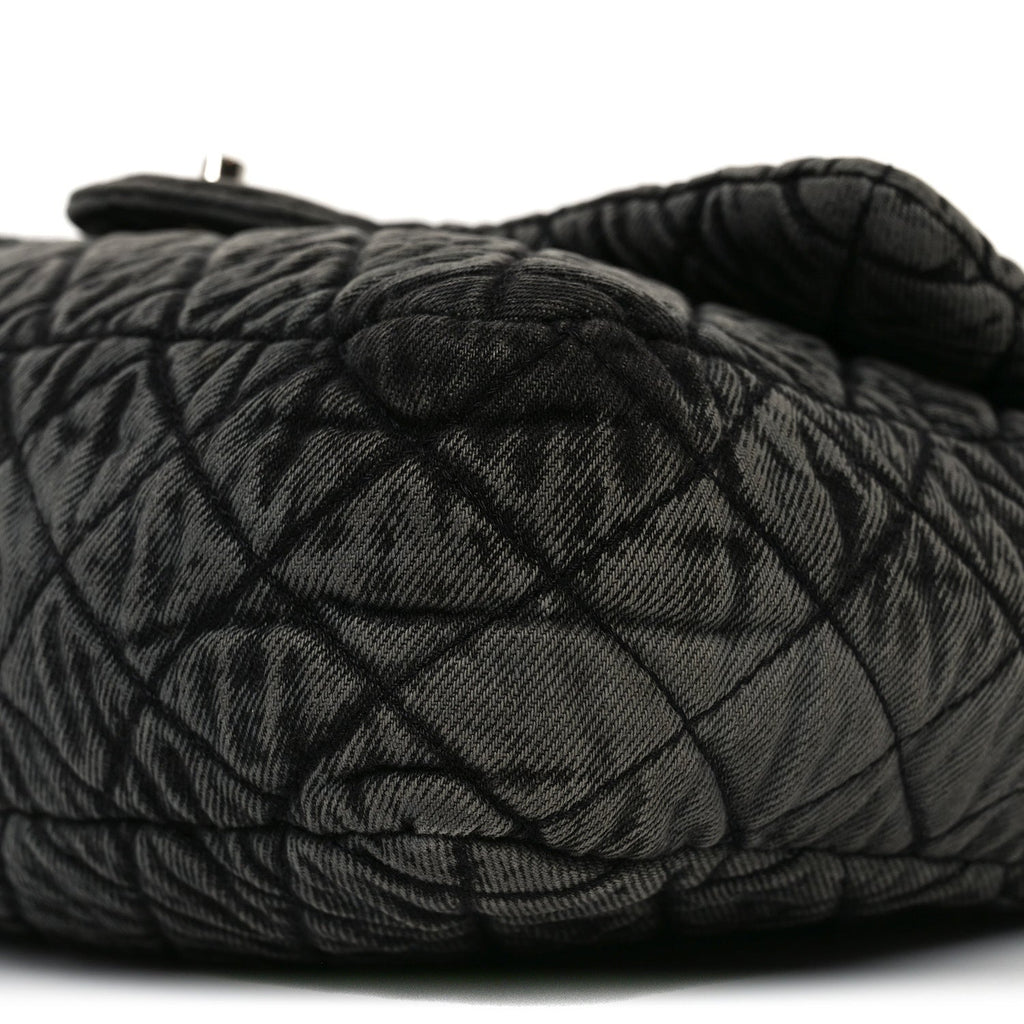 Denim Quilted Denimpression Flap Grey Black