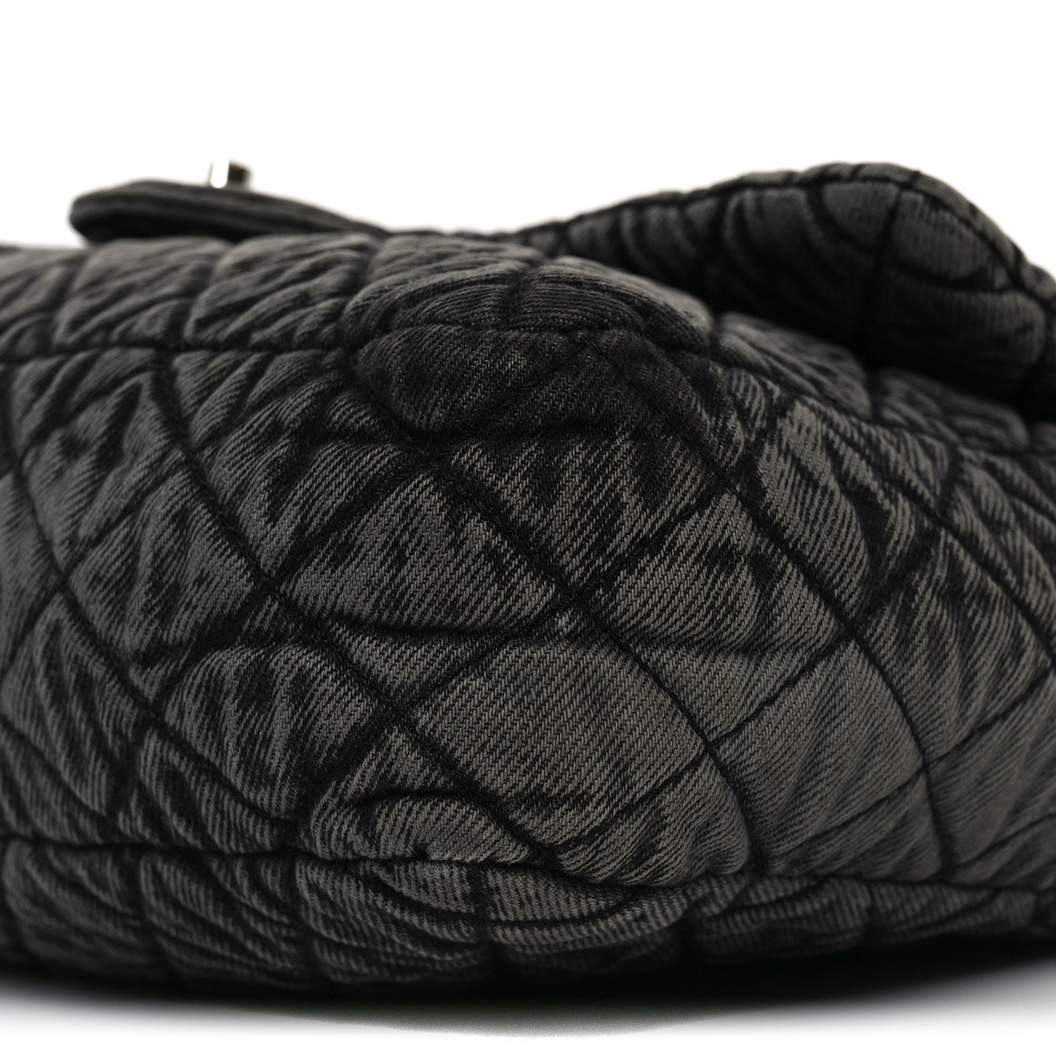 Denim Quilted Denimpression Flap Grey Black