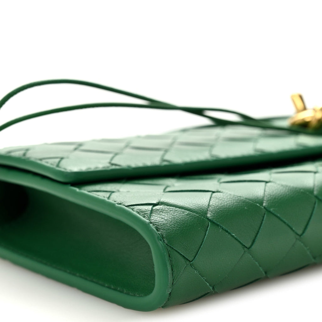 Nappa Intrecciato Long Andiamo Top Handle Clutch Jungle