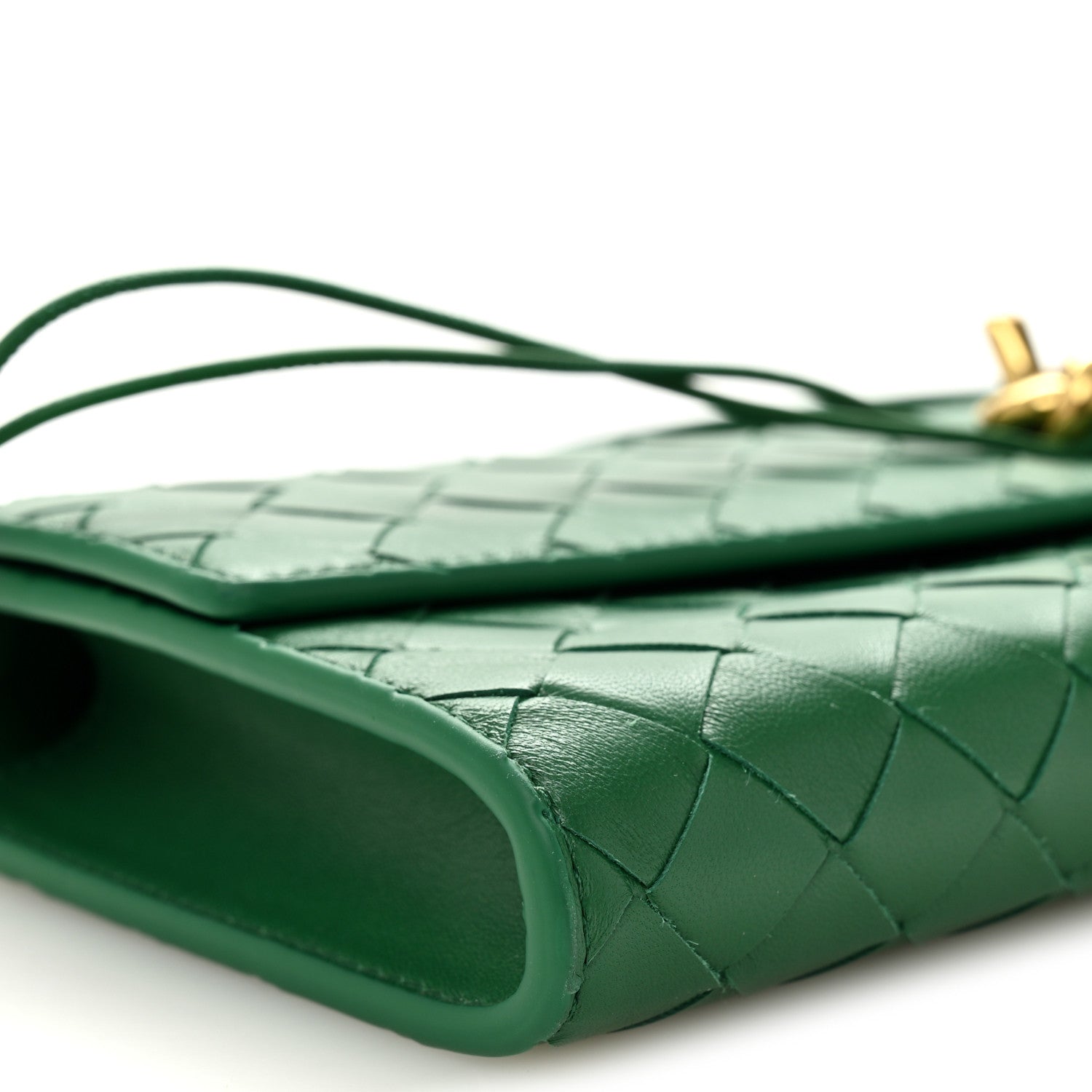 Nappa Intrecciato Long Andiamo Top Handle Clutch Jungle