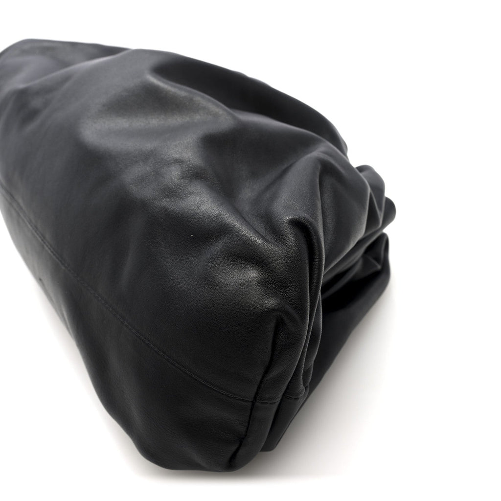 Smooth Butter Calf The Pouch Oversized Clutch Black