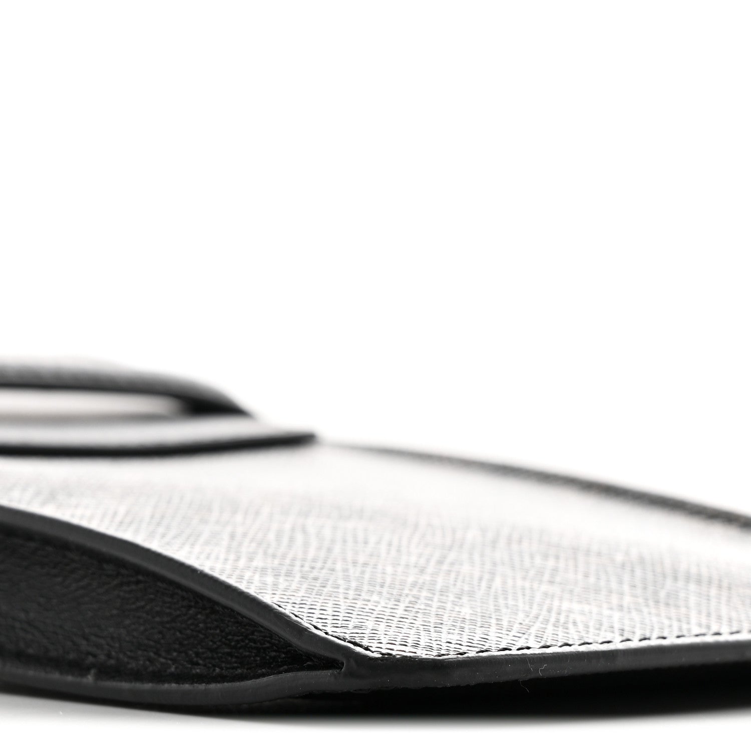 Triomphe Canvas Lambskin Phone Pouch With Flap Black