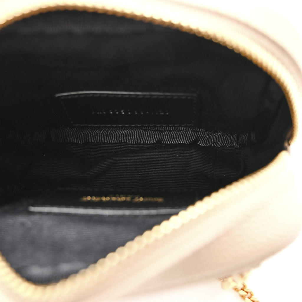 Grain De Poudre Matelasse Monogram Baby Lou Camera Bag Dark Beige