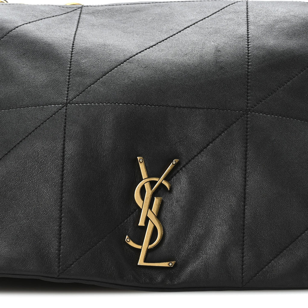 Lambskin Matelasse Monogram Large Jamie 4.3 Black