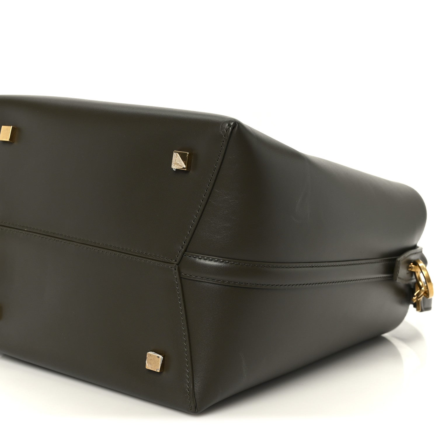 Shiny Calfskin Le 37 Bucket Bag Deep Musk