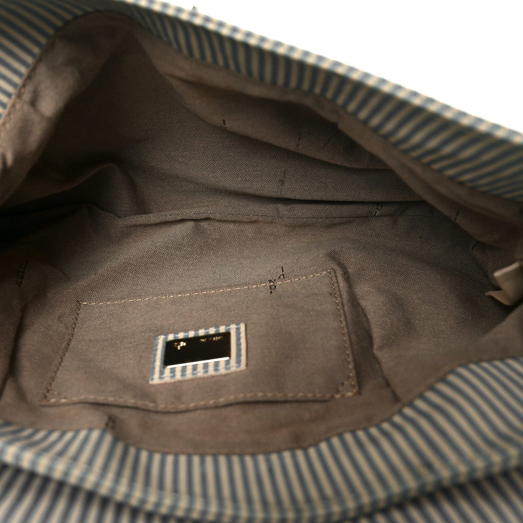 Vitello Perforated FF Striped Small Chef Bag Blue White