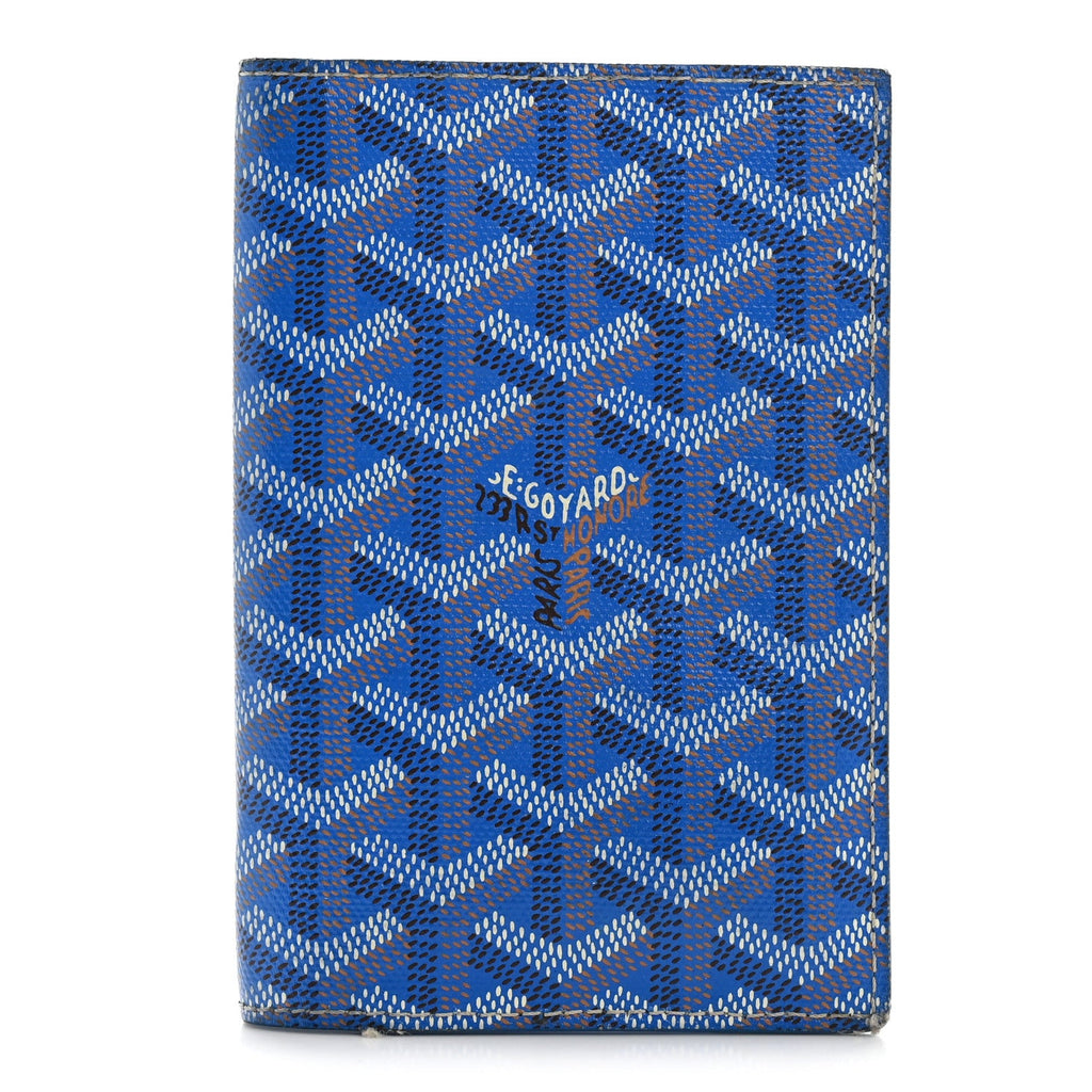 Goyardine Grenelle Passport Wallet Sky Blue
