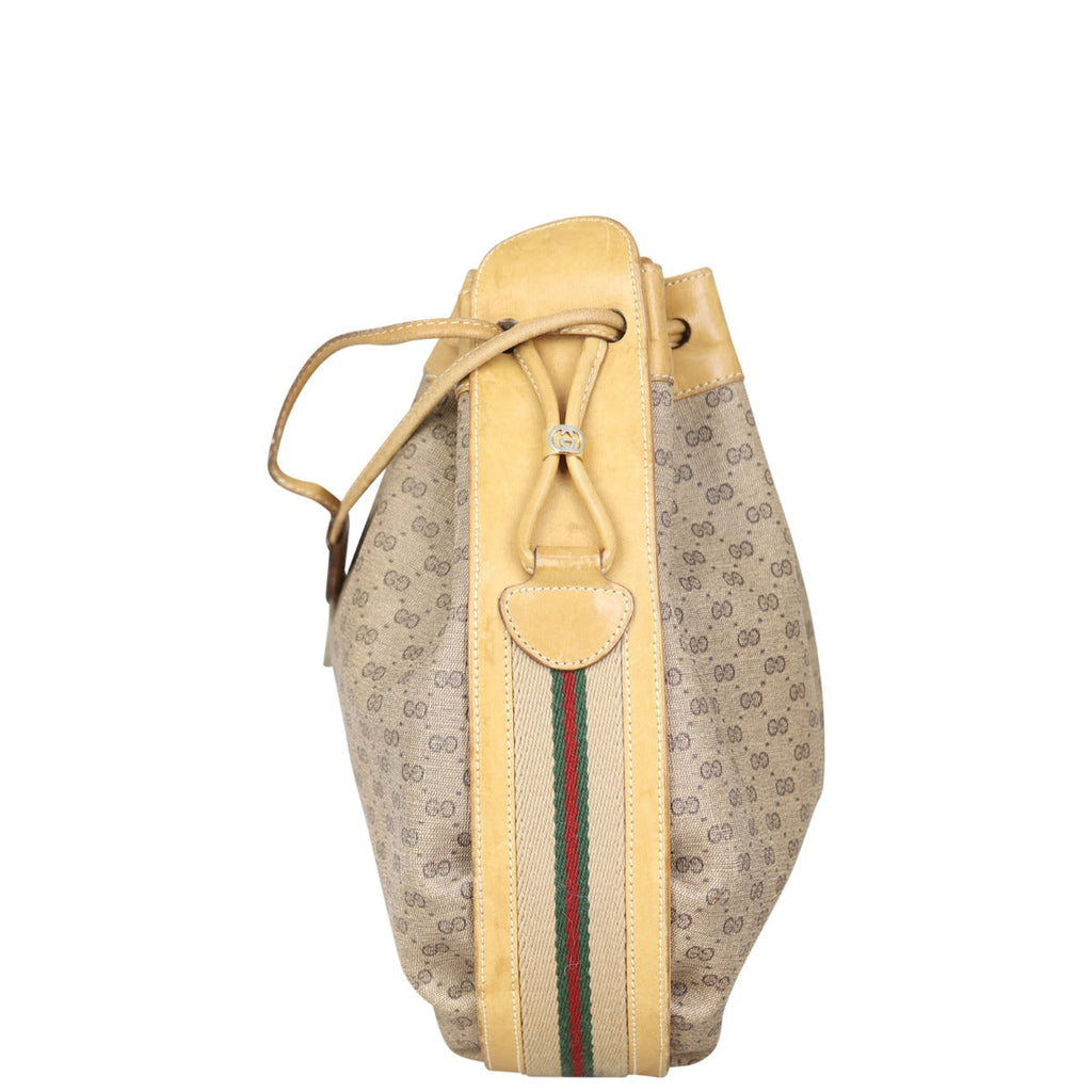 Gucci Micro GG Drawstring Bucket Bag