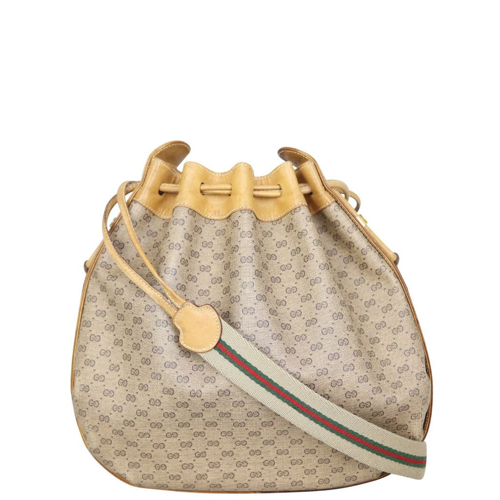 Gucci Micro GG Drawstring Bucket Bag