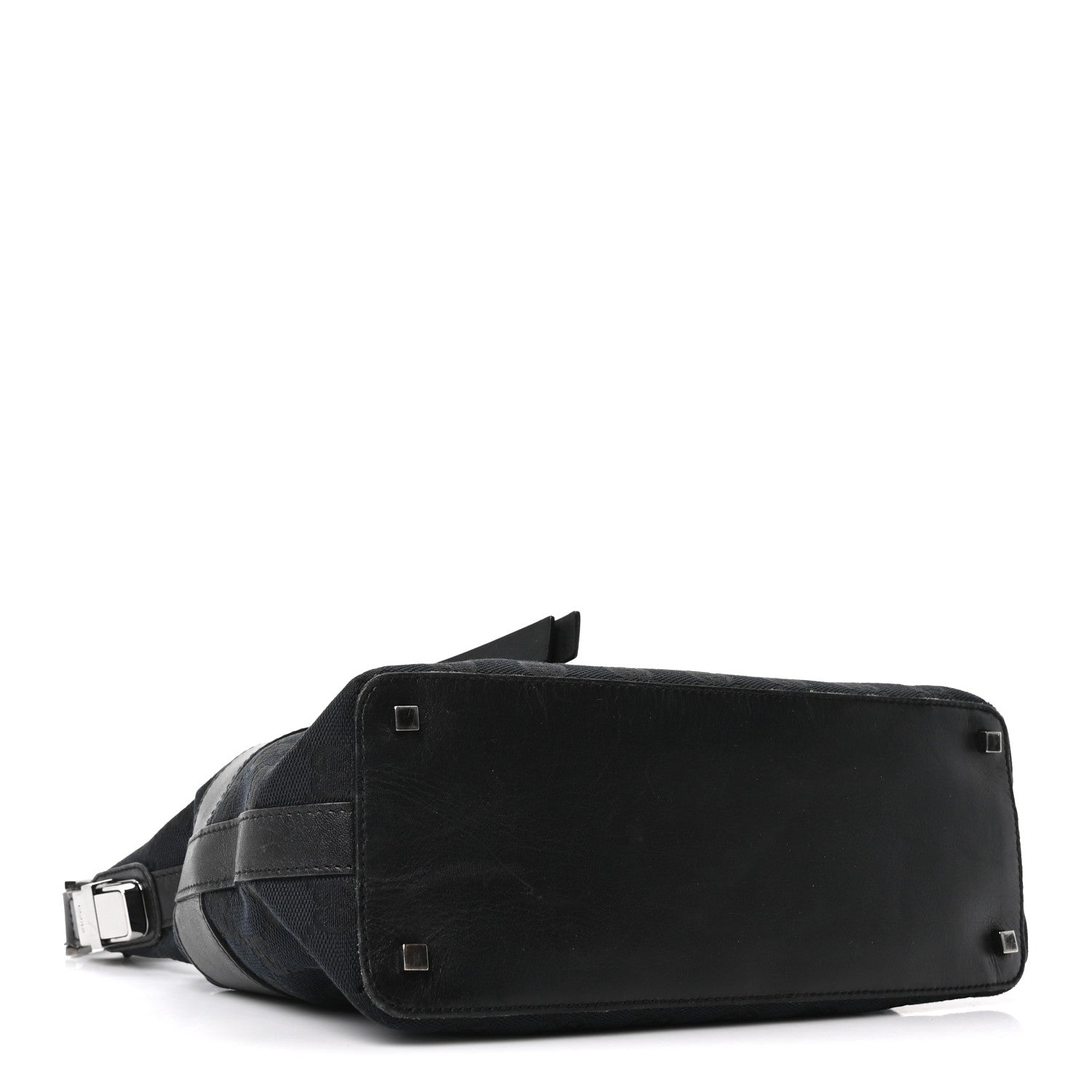 GG Canvas Monogram Shoulder Bag Black