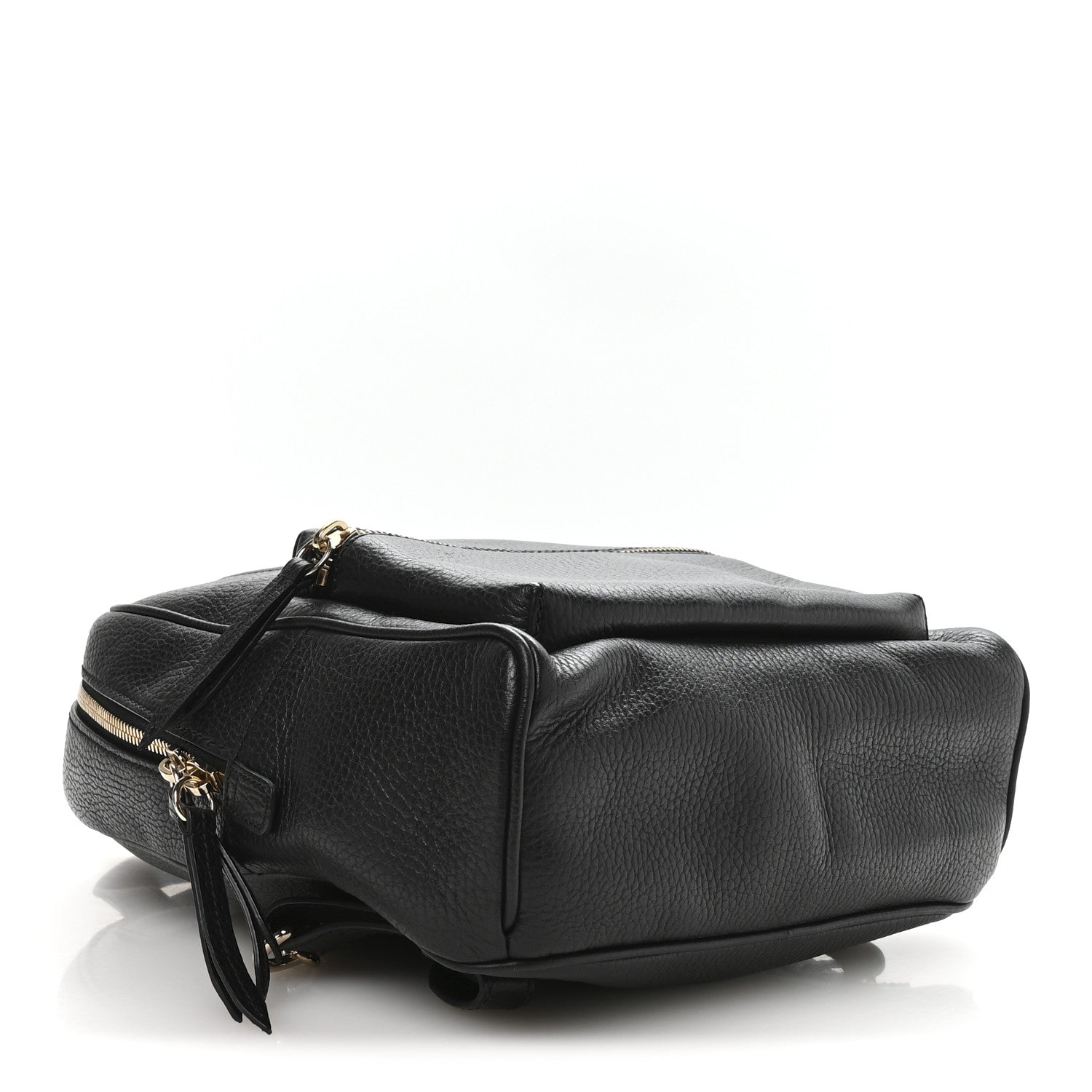 Pebbled Calfskin Soho Chain Backpack Black