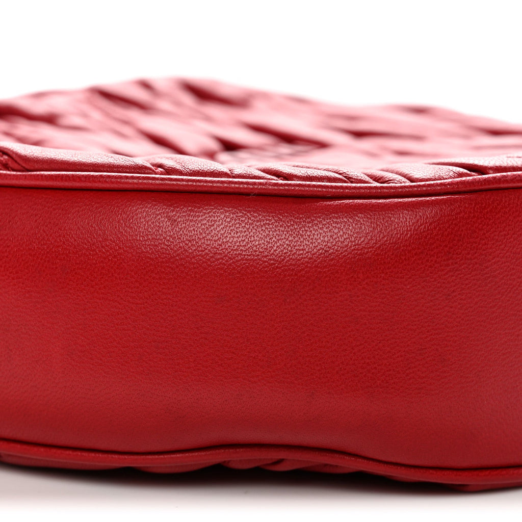 Nappa Matelasse Heart Shoulder Bag Fuoco