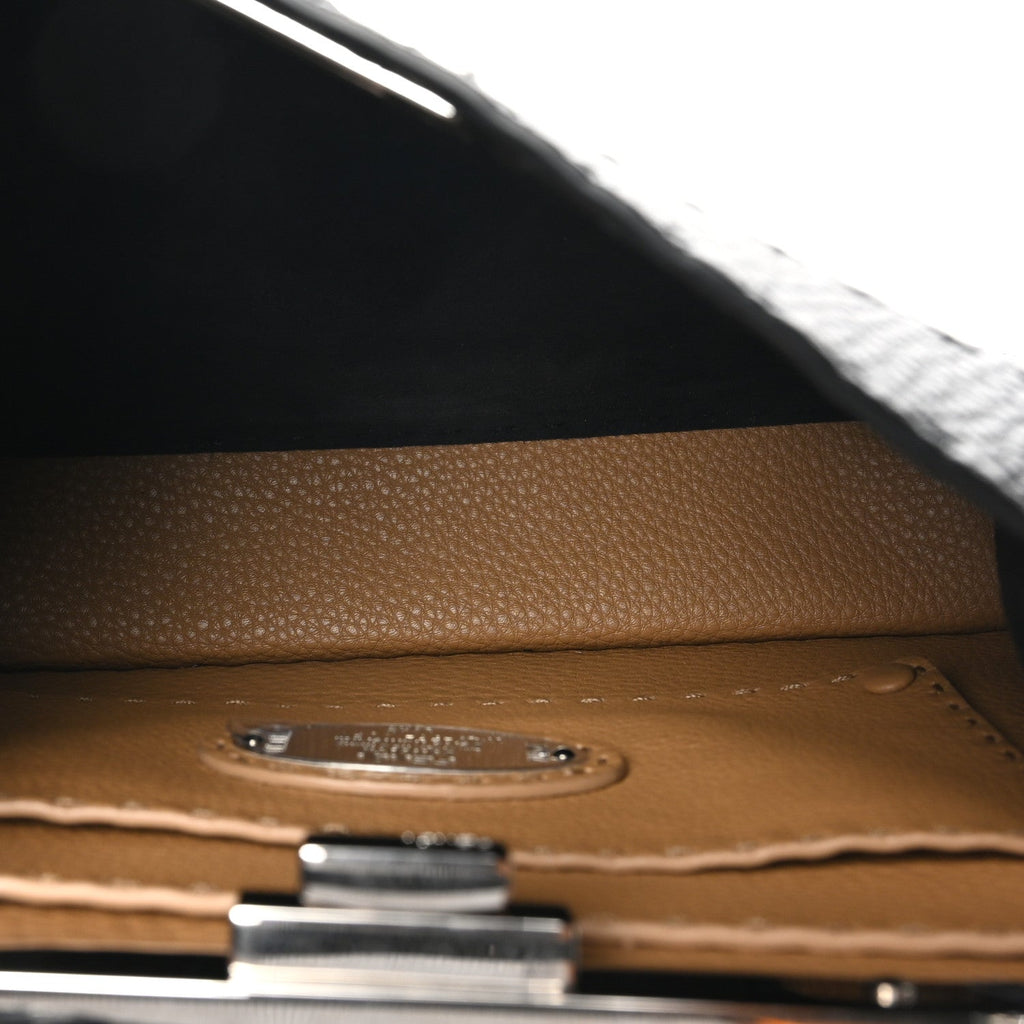 Cuoio Romano Selleria Chamois Medium Peekaboo I SEE U Satchel Black Camel Sunflower