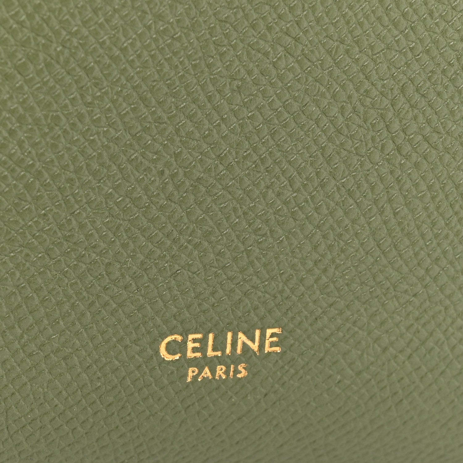Grained Calfskin Micro Belt Bag Army Green