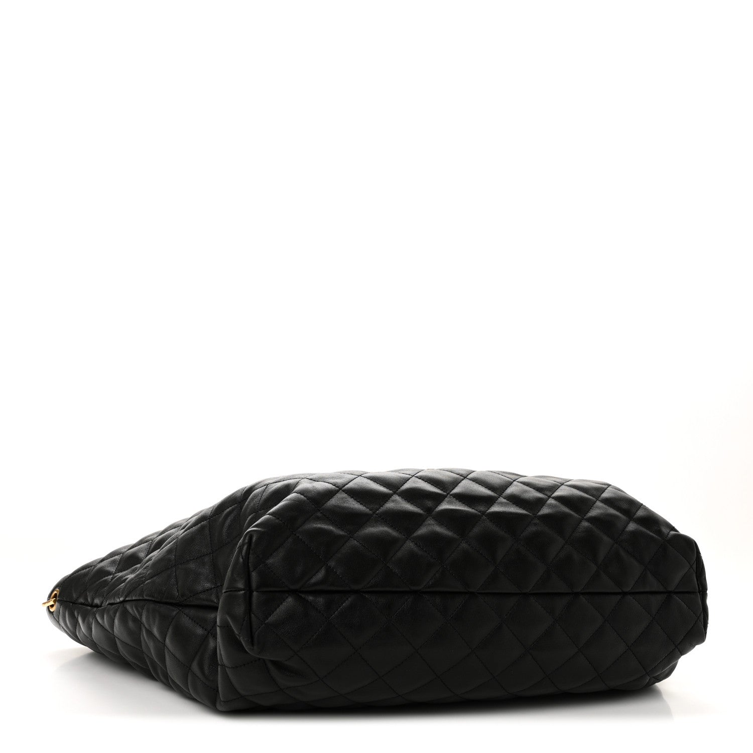 Lambskin Quilted Maxi Icare Shopping Tote Black