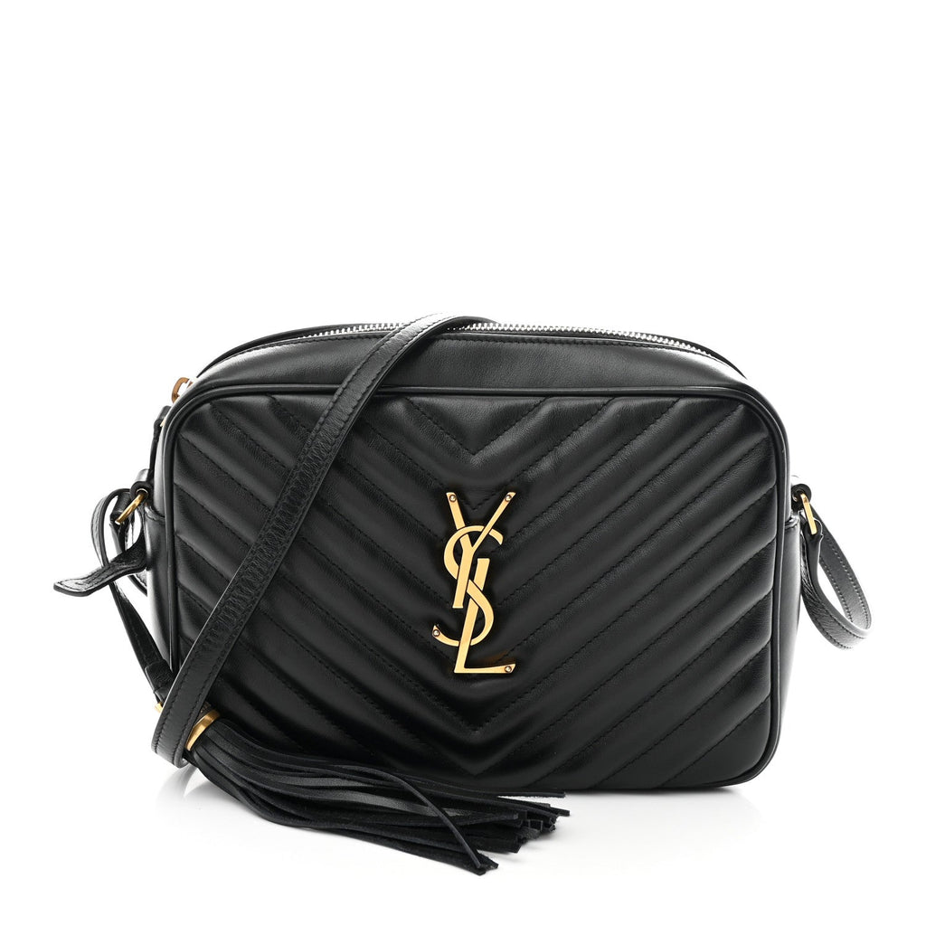 Calfskin Matelasse Monogram Lou Camera Bag Black