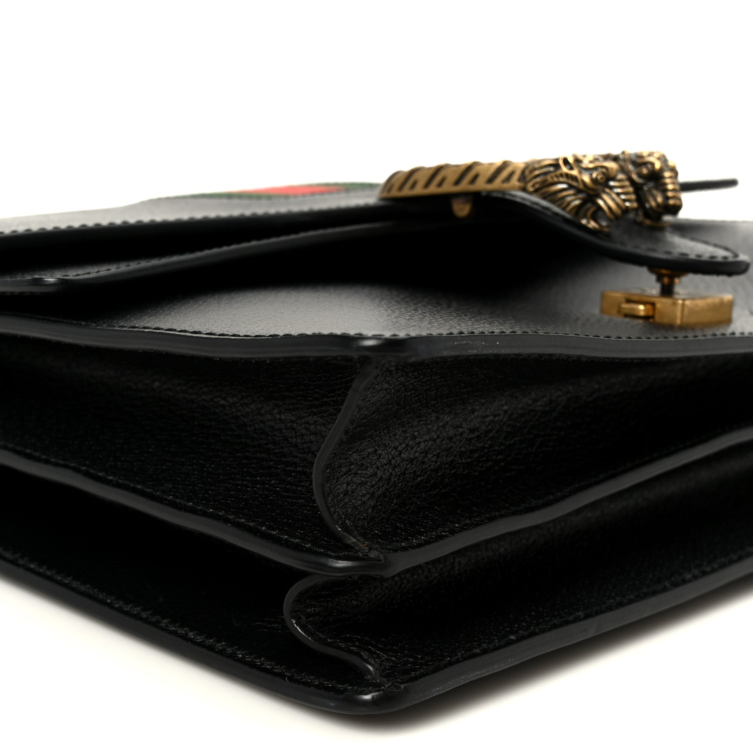 Calfskin Web Medium Dionysus Shoulder Bag Black