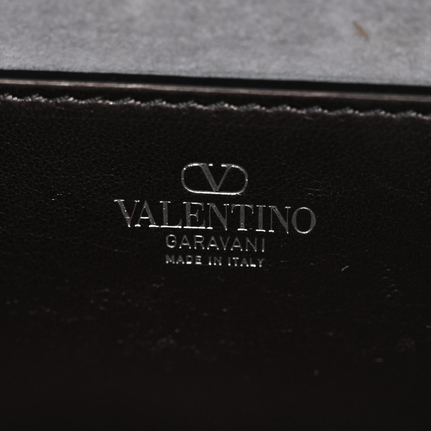 Crystal Suede Enamel Vlogo Small Loco Shoulder Bag Silver