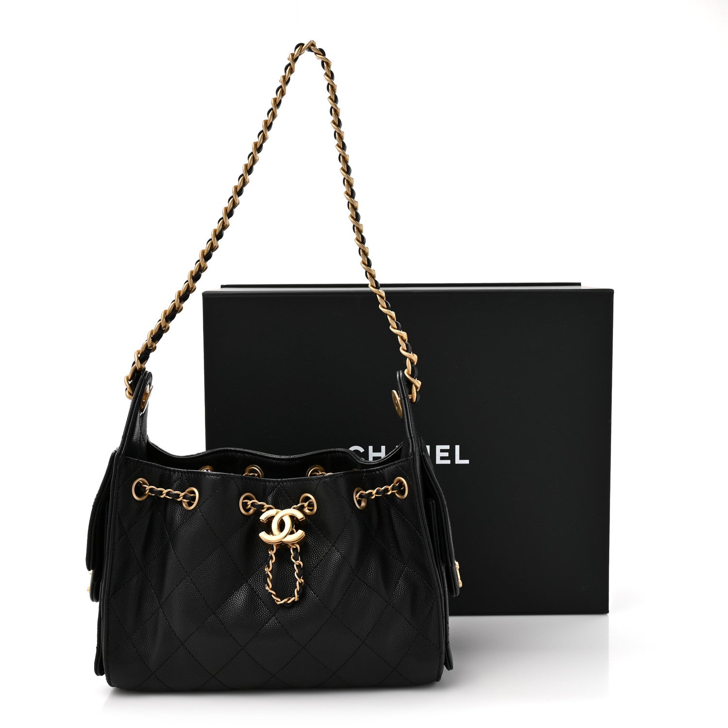 Caviar Quilted Mini Chanel 25 Handbag Black