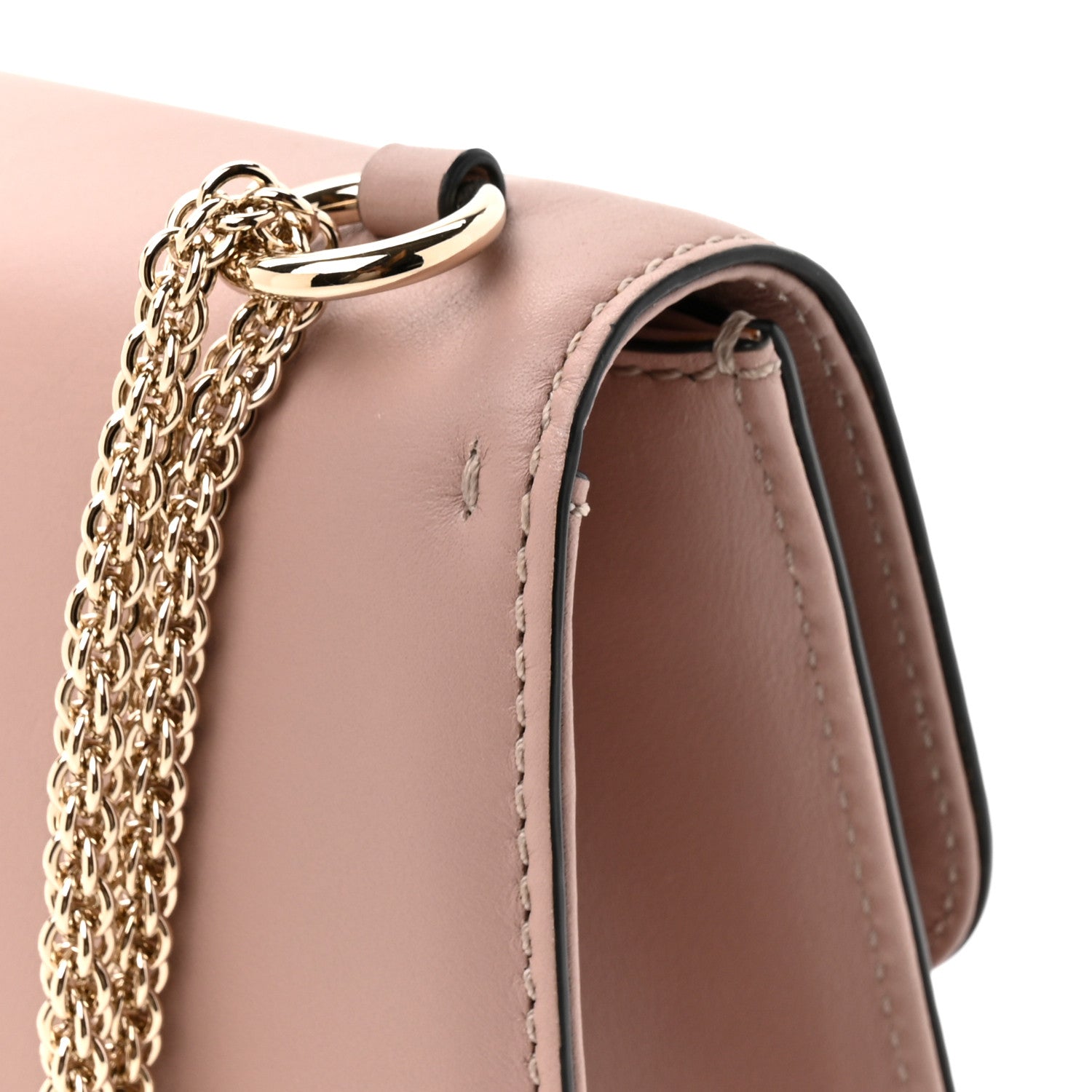 Vitello Medium Glam Lock Rockstud Flap Poudre